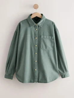 Clearance Next Green Oversize Denim Shirt