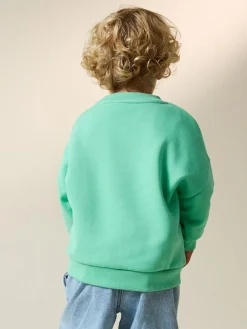 Sale Next Green Palm Tree All-Over Print Crew Neck Sweatshirt (3mths-7yrs)