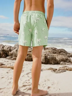 Best Next Green Palm Tree Printed Swim Shorts (3-16yrs)