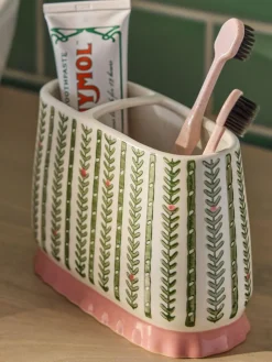 Next Green Pattern Frill Toothbrush Tidy^ Bathroom Accessories