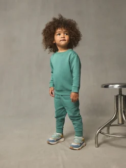 Next Green Plain Sweatshirt And Joggers Set (3mths-7yrs)^BOY Sweat Pants|Sweatshirts & Hoodies