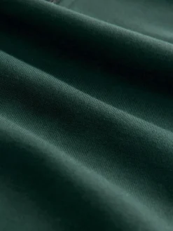 Next Green Quarter Zip Cotton Rich Jersey Sweatshirt^ Nightwear|Sweatshirts & Hoodies