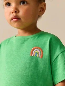 Next Short Sleeve Embroidered T-Shirt (3mths-7yrs)^ Tops|T-Shirts