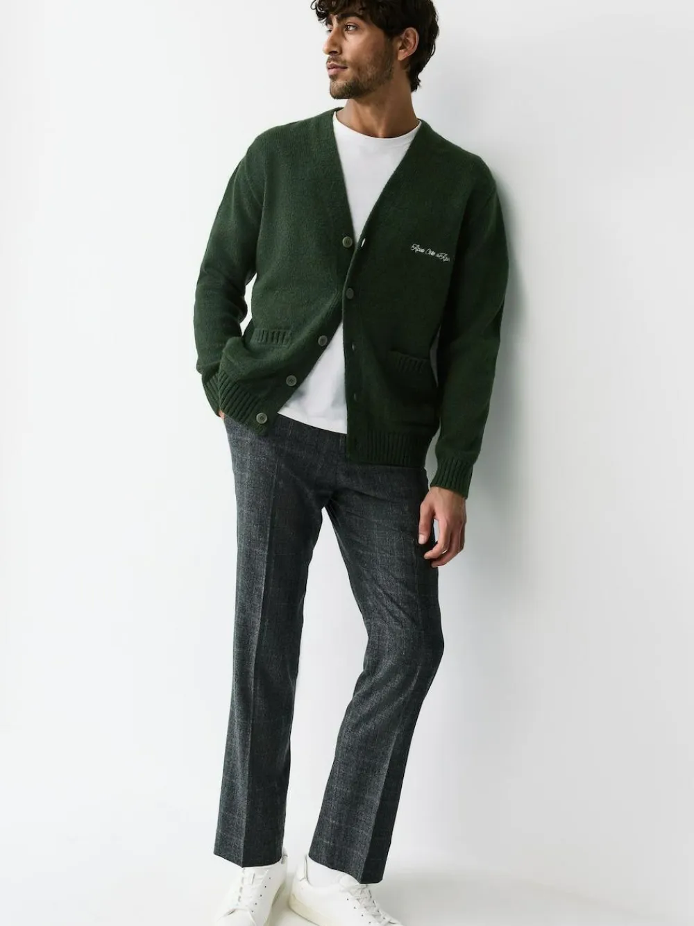 Next Regular Fit Embroidered Chest Motif Cardigan^ Knitwear|Knitwear