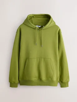 Next Green Regular Fit Heavyweight Cotton Rich Jersey Hoodie^ Sweatshirts & Hoodies|Sweatshirts & Hoodies
