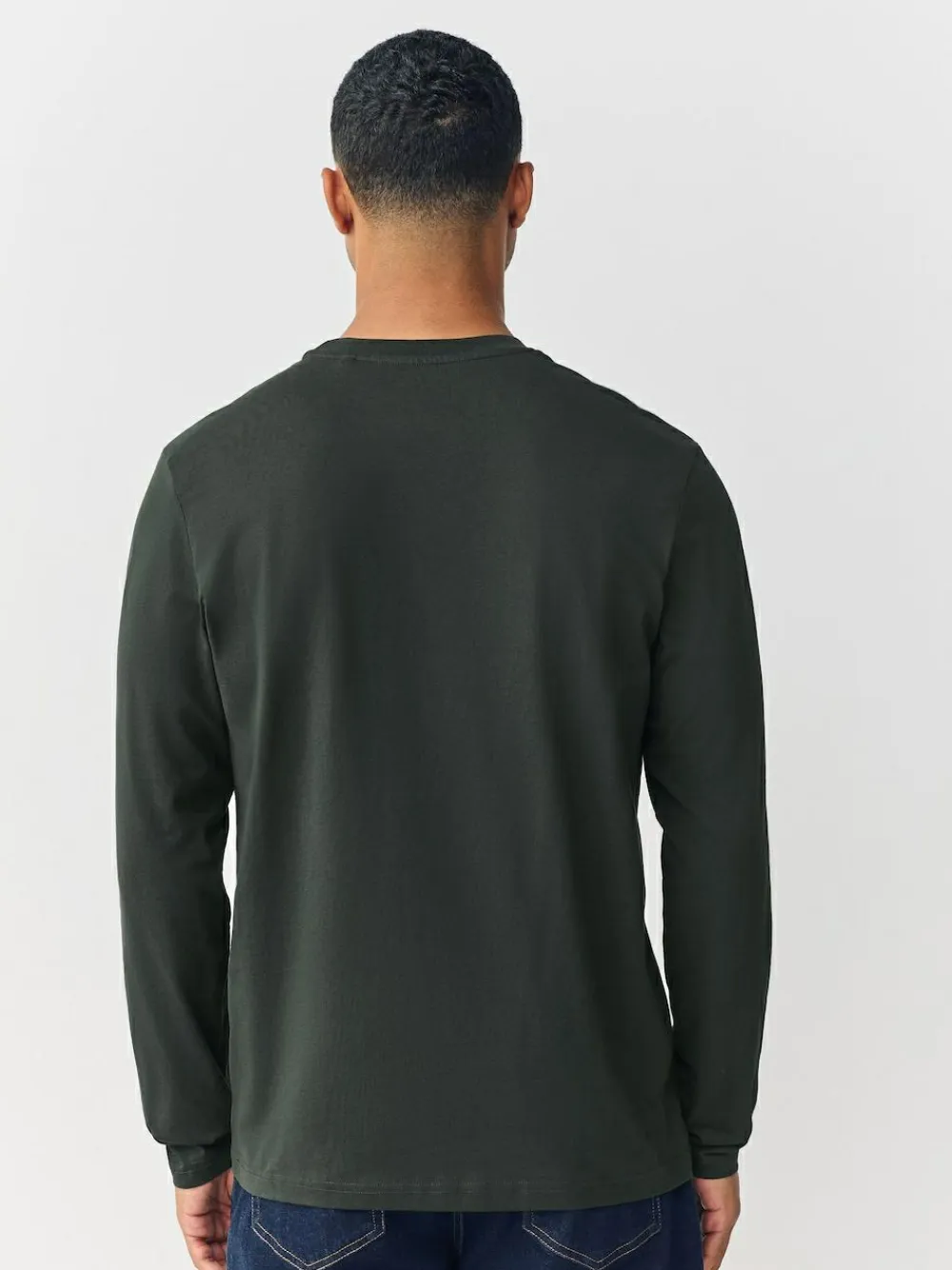 Outlet Next Green Regular Fit Long Sleeve Crew Neck T-Shirt
