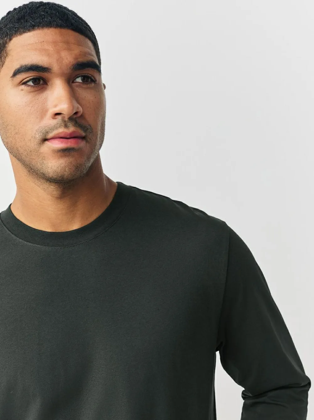 Outlet Next Green Regular Fit Long Sleeve Crew Neck T-Shirt