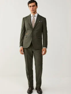 Next Green Regular Fit Nova Fides Italian Wool Blend Trimmed Check Suit Jacket^ Blazers & Formal Jackets|Occasionwear