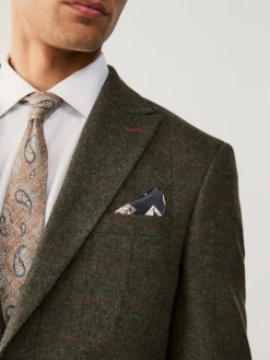 Next Green Regular Fit Nova Fides Italian Wool Blend Trimmed Check Suit Jacket^ Blazers & Formal Jackets|Occasionwear