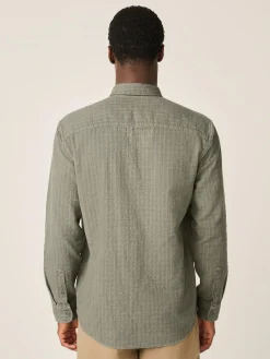 Next Regular Fit Textured Waffle Long Sleeve Shirt^ Shirts