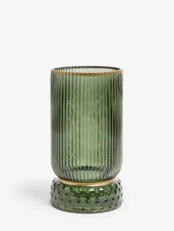 Next Ribbed Glass Hurricane Candle Holder Medium^ Candle Holders & Lanterns