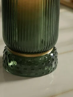 Next Ribbed Glass Hurricane Candle Holder Medium^ Candle Holders & Lanterns
