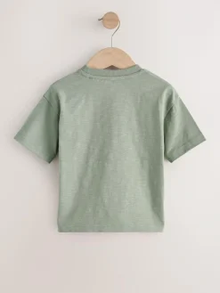 Next Short Sleeve Appliqué T-Shirts 3 Pack (3mths-7yrs)^BOY Tops|Multipacks