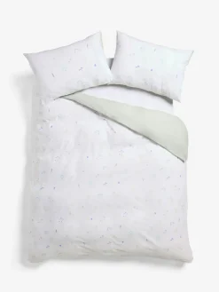 Discount Next Green Sage Floral 100% Cotton Reversible Printed Duvet Cover and Pillowcase Set