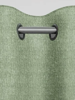 Next Green Sage Heavyweight Chenille Eyelet Super Thermal Curtains^ Curtains & Blinds