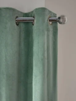 Outlet Next Green Sage Matte Velvet Blackout/Thermal Curtains