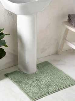 Next Green Sage Mid Bobble Pedestal Mat^ Towels & Bathmats