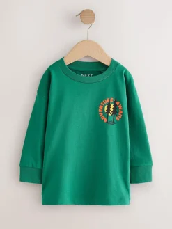 Next Green Scene Long Sleeve Back Print T-Shirt (3mths-8yrs)^BOY Tops|Tops