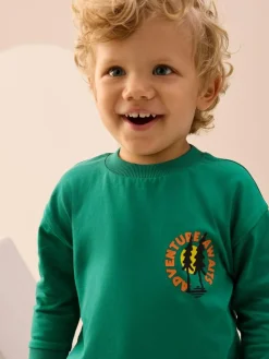Next Green Scene Long Sleeve Back Print T-Shirt (3mths-8yrs)^BOY Tops|Tops