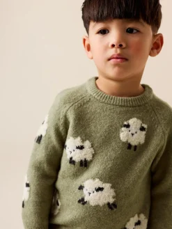 Next Knitted Crew Neck Jumper (3mths-7yrs)^BOY Knitwear|Knitwear