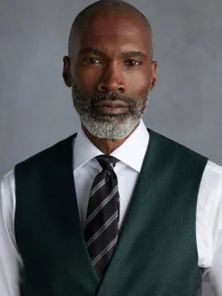 Next Signature Zignone Italian Wool Cashmere Blend Flannel Suit Waistcoat^ Vests