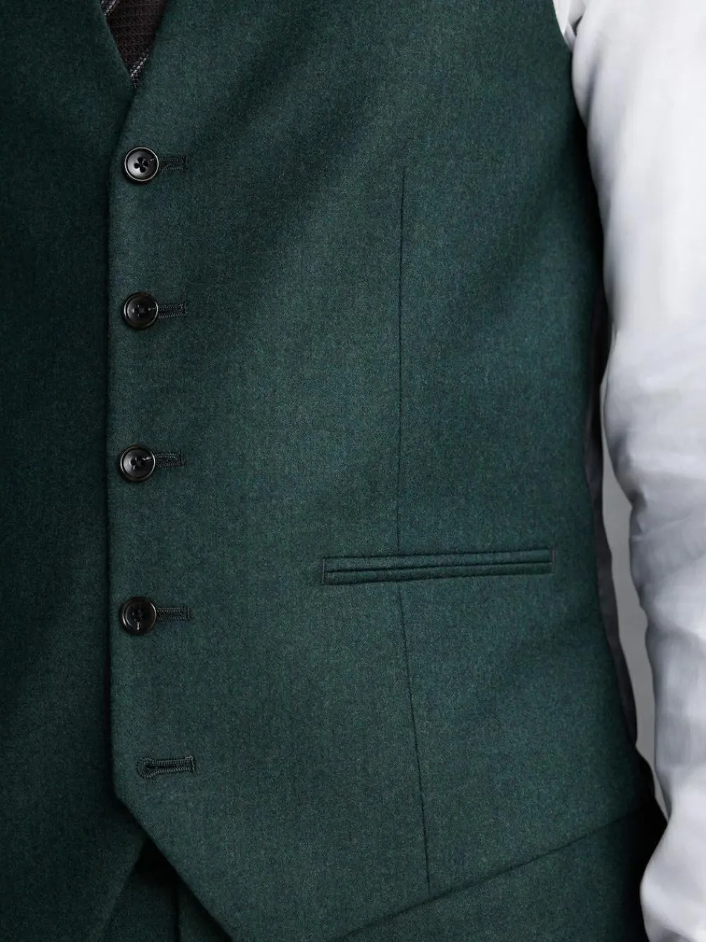 Next Signature Zignone Italian Wool Cashmere Blend Flannel Suit Waistcoat^ Vests