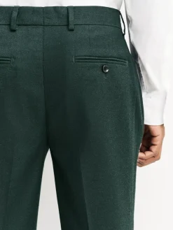 Best Next Slim Fit Flannel Suit Trousers Green