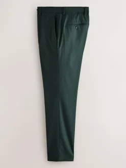 Best Next Slim Fit Flannel Suit Trousers Green