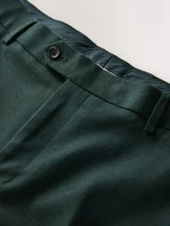 Best Next Slim Fit Flannel Suit Trousers Green