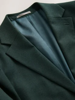 Best Next Slim Fit Flannel Suit Jacket Green