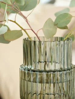 Next Small Ribbed Glass Vase^ Vases