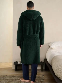 Sale Next Green Snoopy Borg Dressing Gown