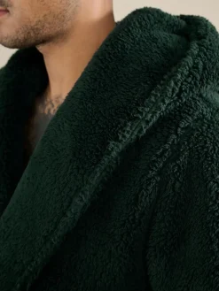 Sale Next Green Snoopy Borg Dressing Gown