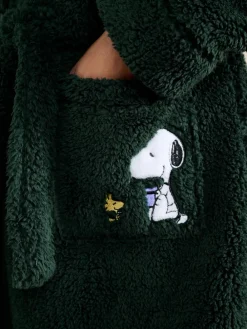 Sale Next Green Snoopy Borg Dressing Gown