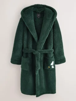 Sale Next Green Snoopy Borg Dressing Gown
