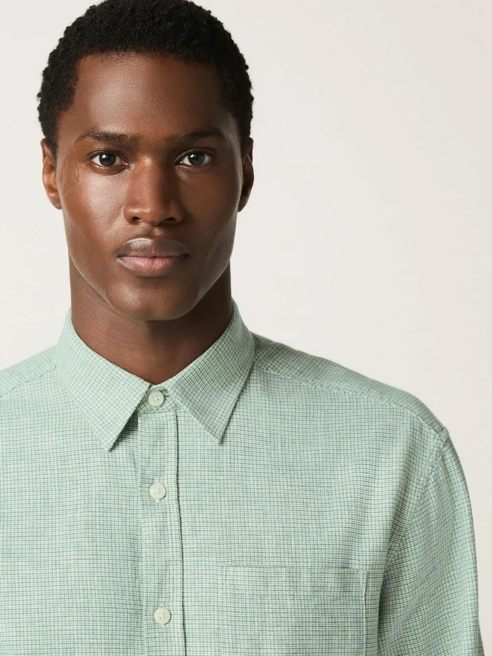 Next Standard Collar Cotton Linen Blend Long Sleeve Shirt^ Shirts