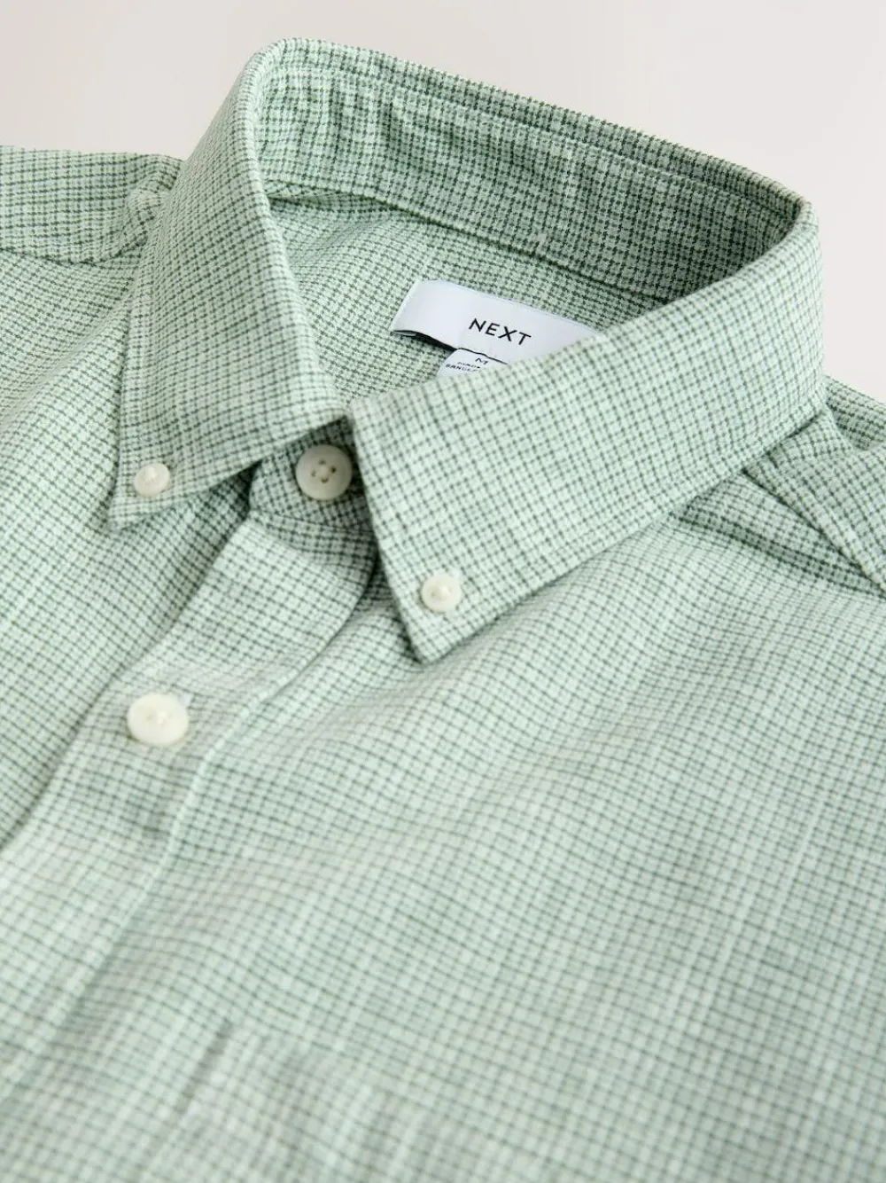 Next Standard Collar Cotton Linen Blend Long Sleeve Shirt^ Shirts