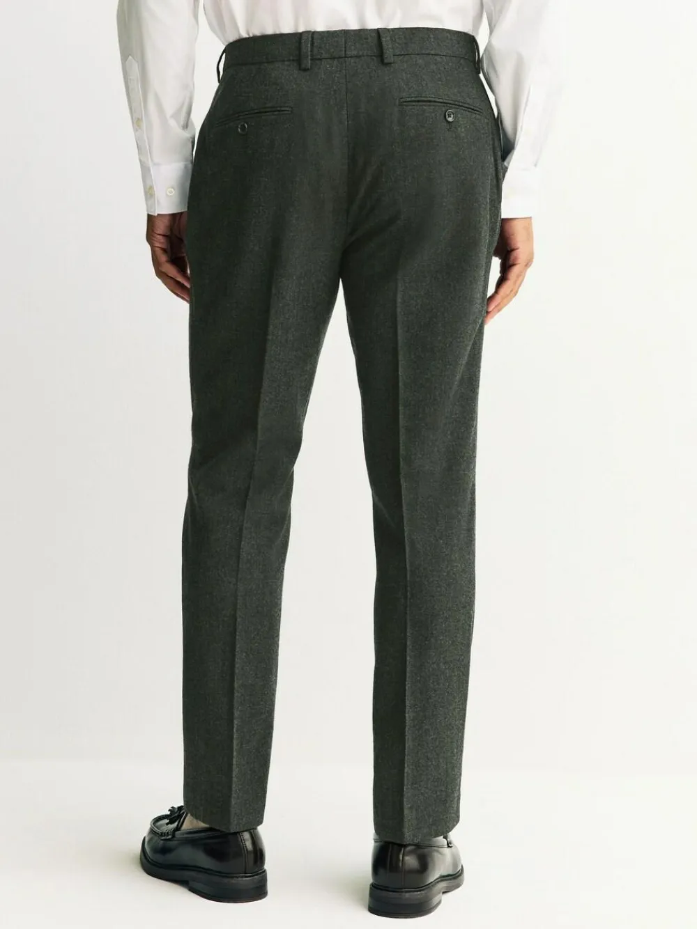 Clearance Next Tailored Fit Merino Wool Blend Suit Trousers Green