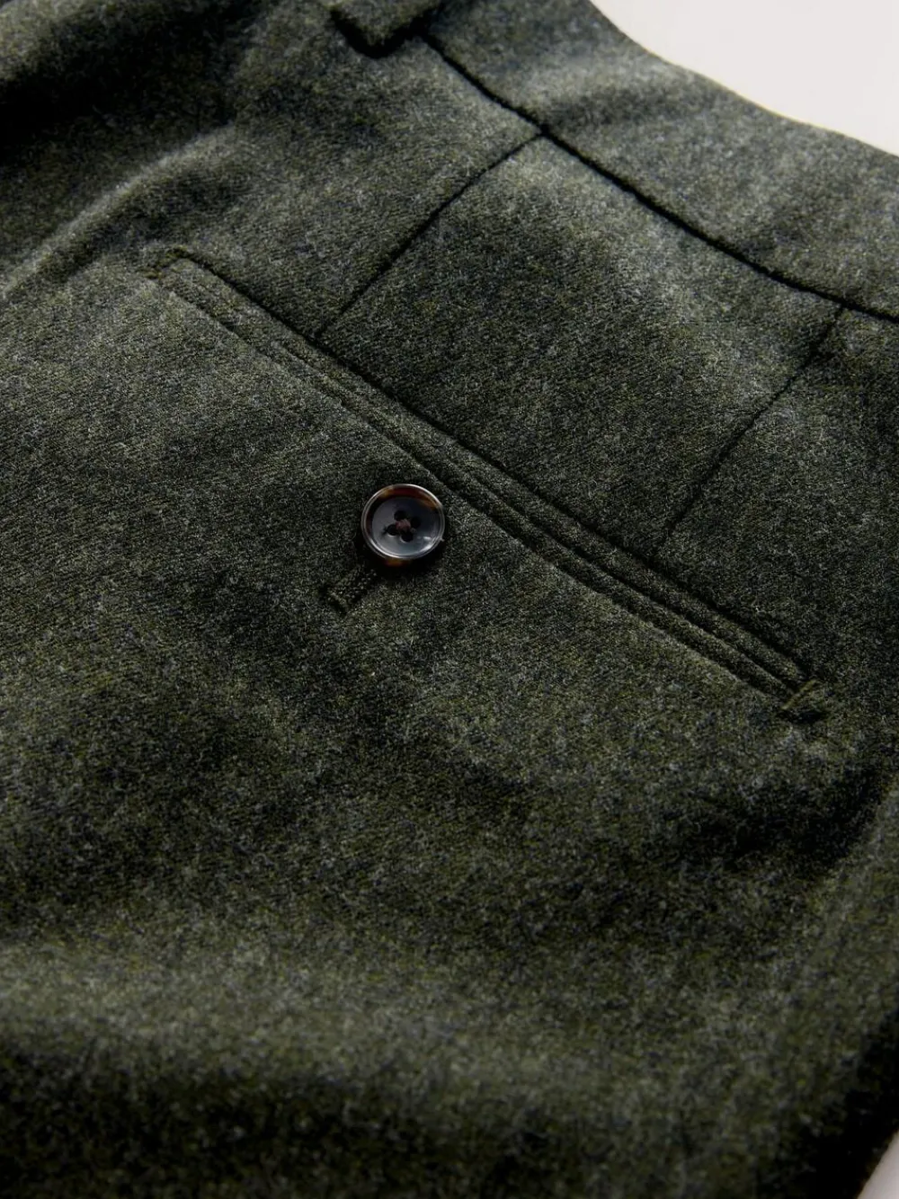 Clearance Next Tailored Fit Merino Wool Blend Suit Trousers Green