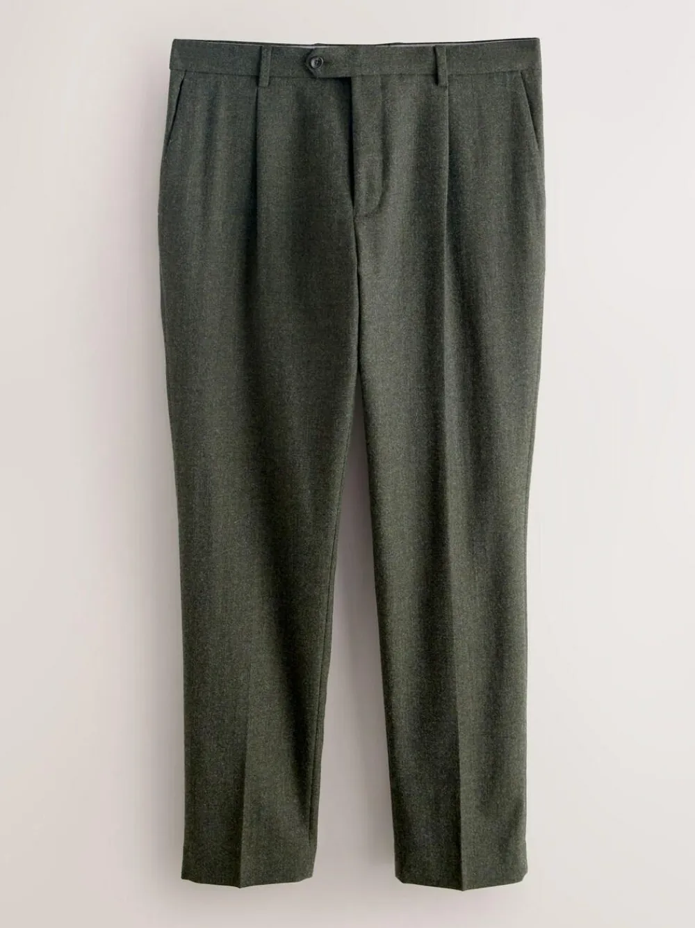 Clearance Next Tailored Fit Merino Wool Blend Suit Trousers Green