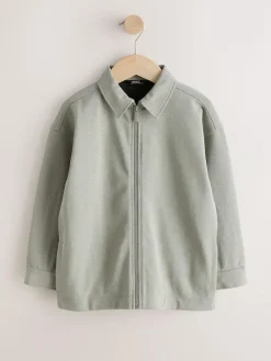 Next Green Texture Smart Shacket (3-16yrs)^BOY Shirts|Coats & Jackets