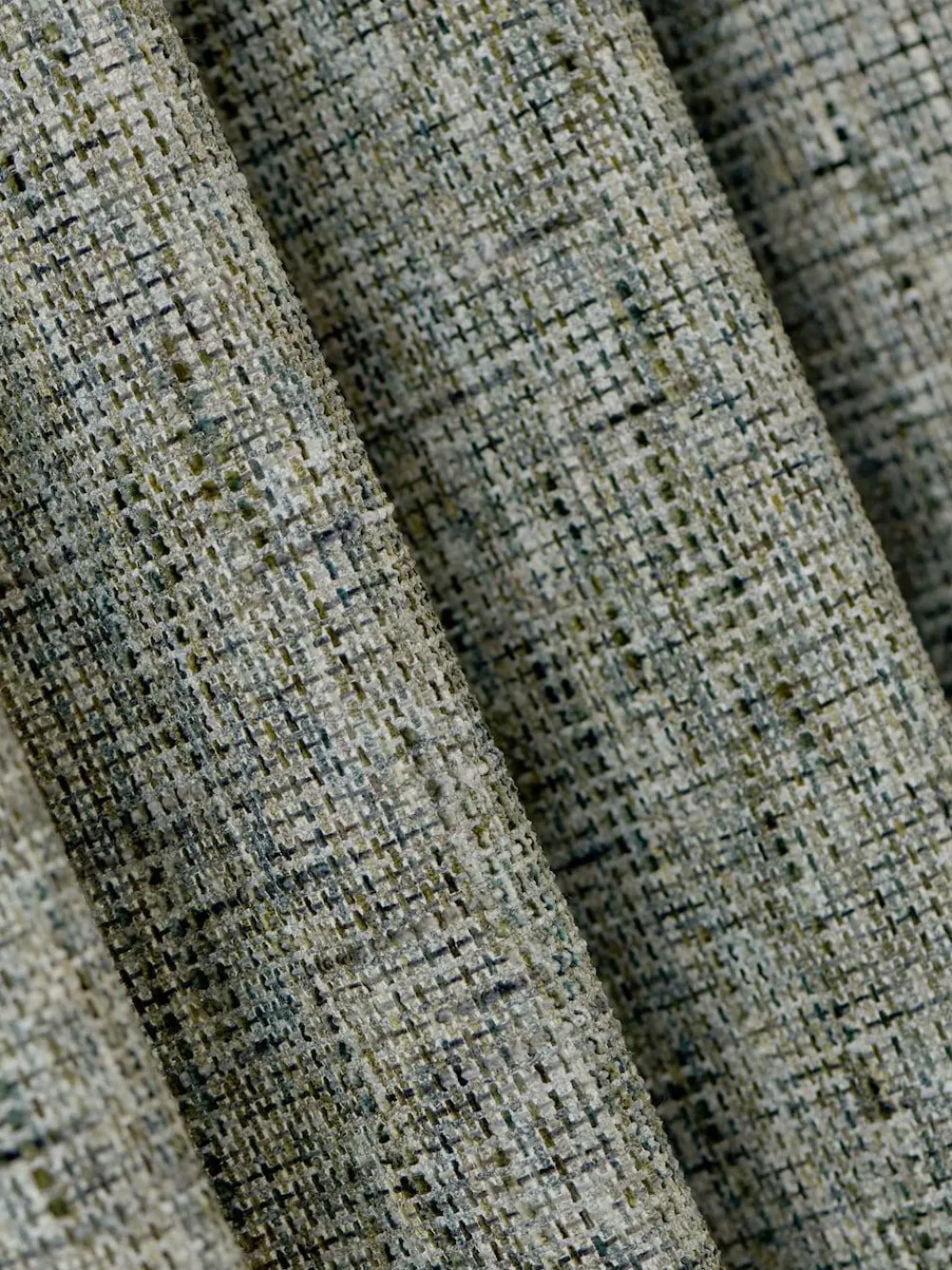 New Next Textured Chenille Lined Eyelet Curtains Green