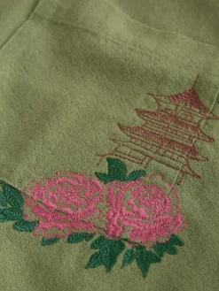 Next Textured Embroidered Japanese Print Short Sleeve Shirt^ Shirts