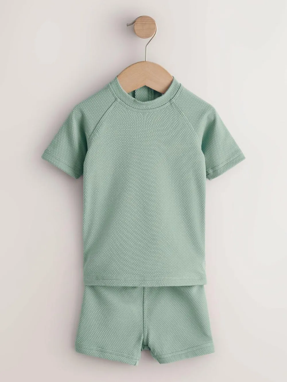 Hot Next Textured Swim Set (3mths-7yrs) Green