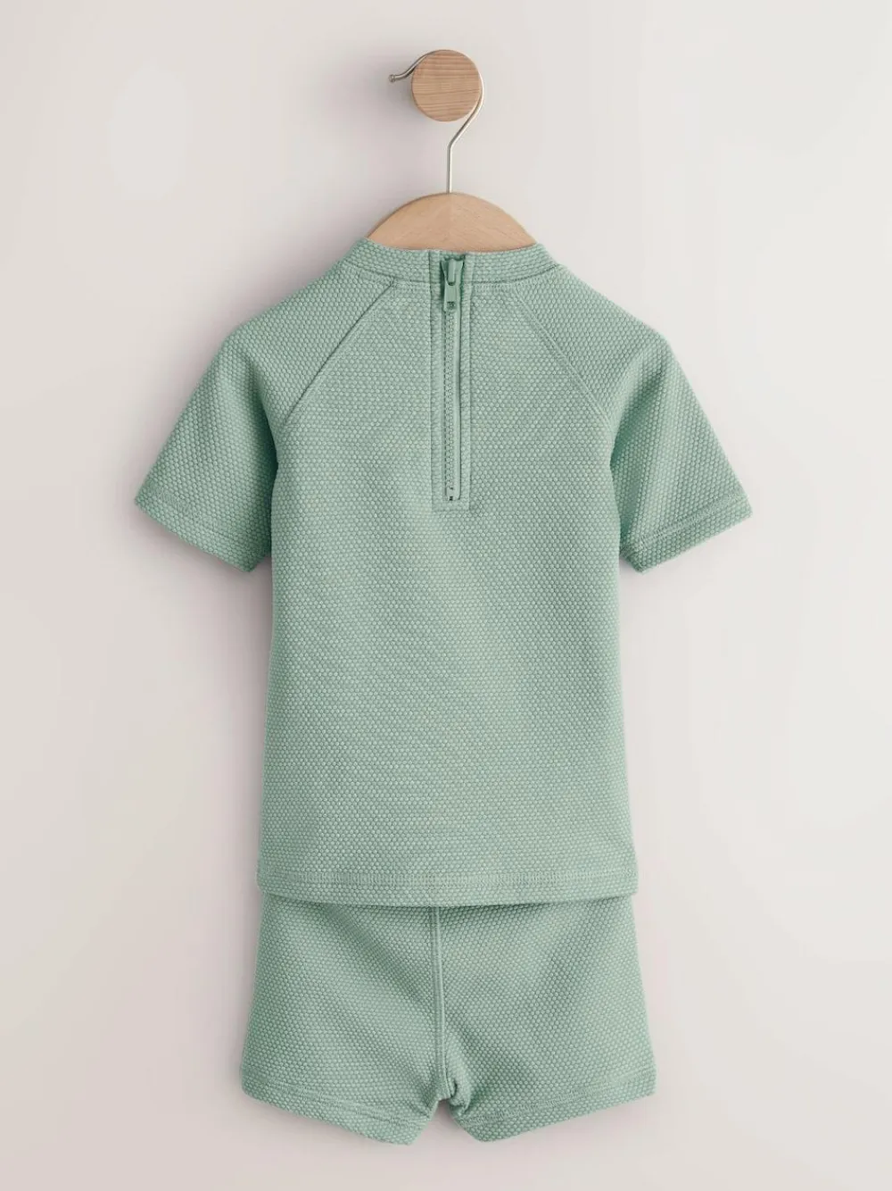 Hot Next Textured Swim Set (3mths-7yrs) Green