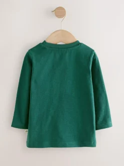 Next Green Transport Long Sleeve Appliqué T-Shirt (3mths-7yrs)^BOY T-Shirts