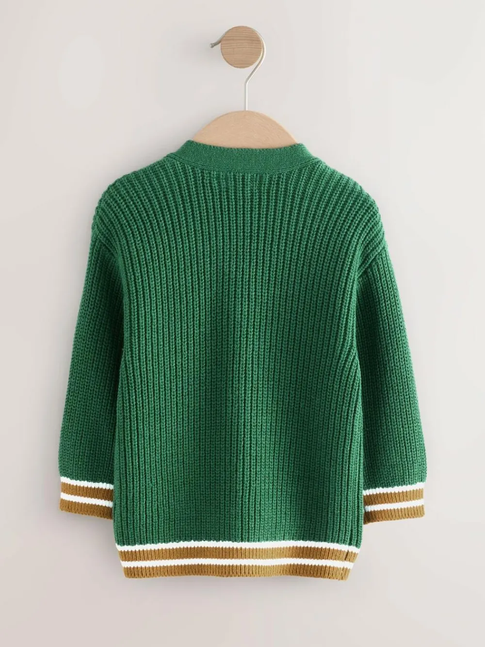 Next Green Varsity Character Cardigan (3mths-7yrs)^BOY Knitwear|Knitwear