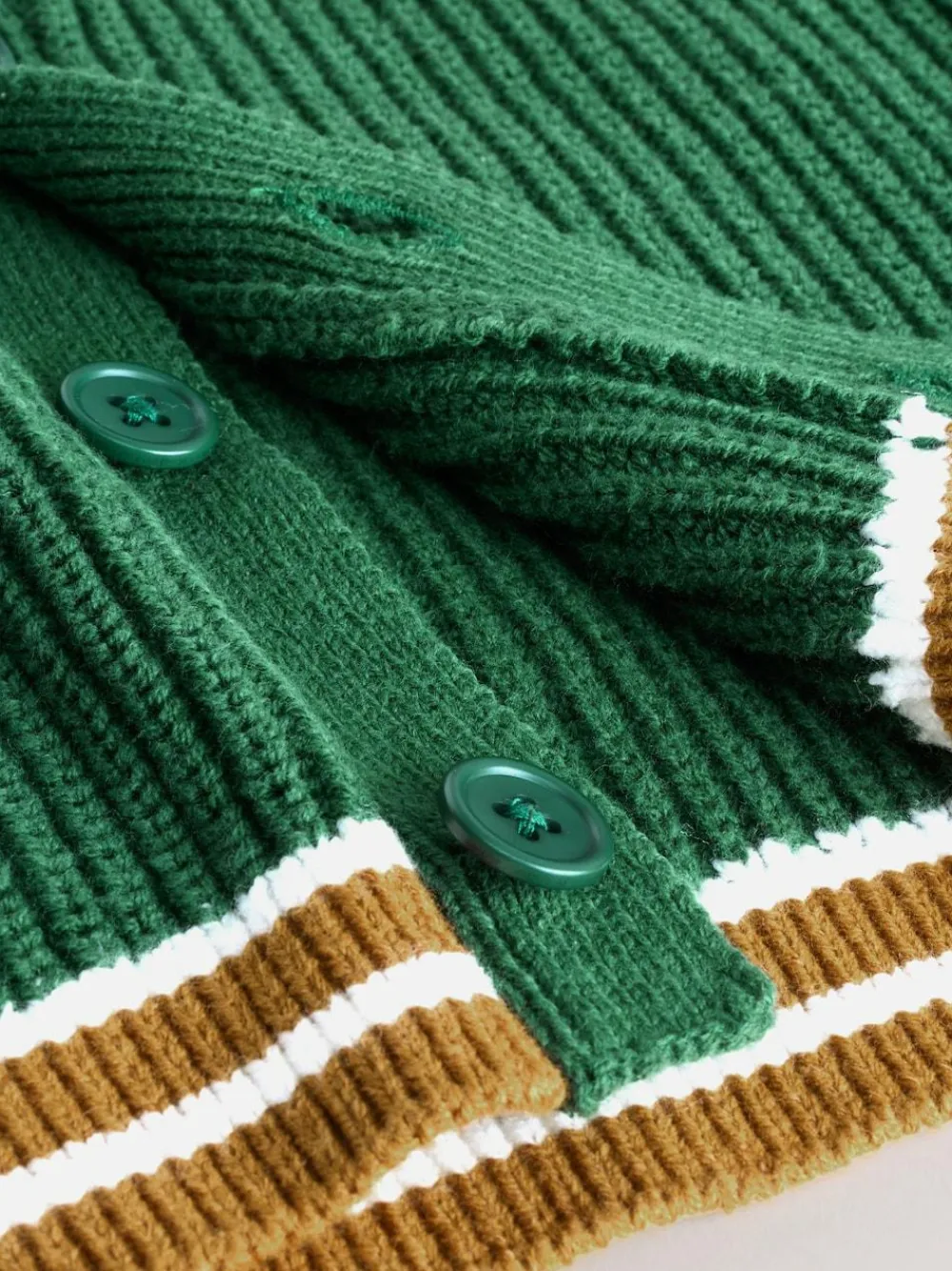 Next Green Varsity Character Cardigan (3mths-7yrs)^BOY Knitwear|Knitwear