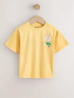 Next Green Watercolour Farm Short Sleeve Graphic T-Shirts 3 Pack (3mths-7yrs)