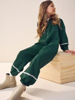 Hot Next Zip Hooded Waterproof Puddlesuit (12mths-10yrs) Green